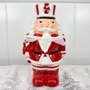 NEW Peppermint Place Nutcracker Christmas Cookie Jar